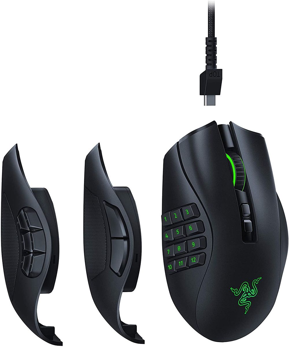 Razer Naga Pro kabellose ergonomische RGB Gaming Maus MOBA MMO FPS