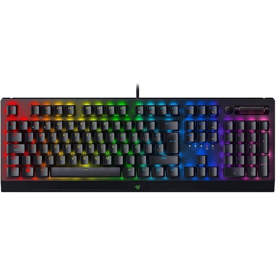 RAZER BlackWidow V3 Mechanical Gaming Keyboard Green Switches PRT Layout QWERTY - (PRT Layout - QWERTY)