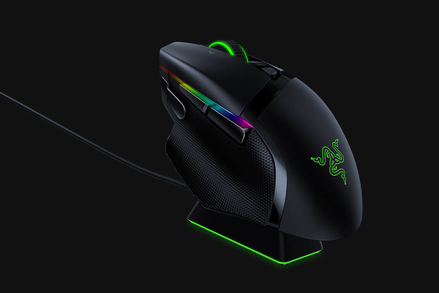 Razer Basilisk Ultimate kabellose ergonomische RGB Gaming Maus Ladestation