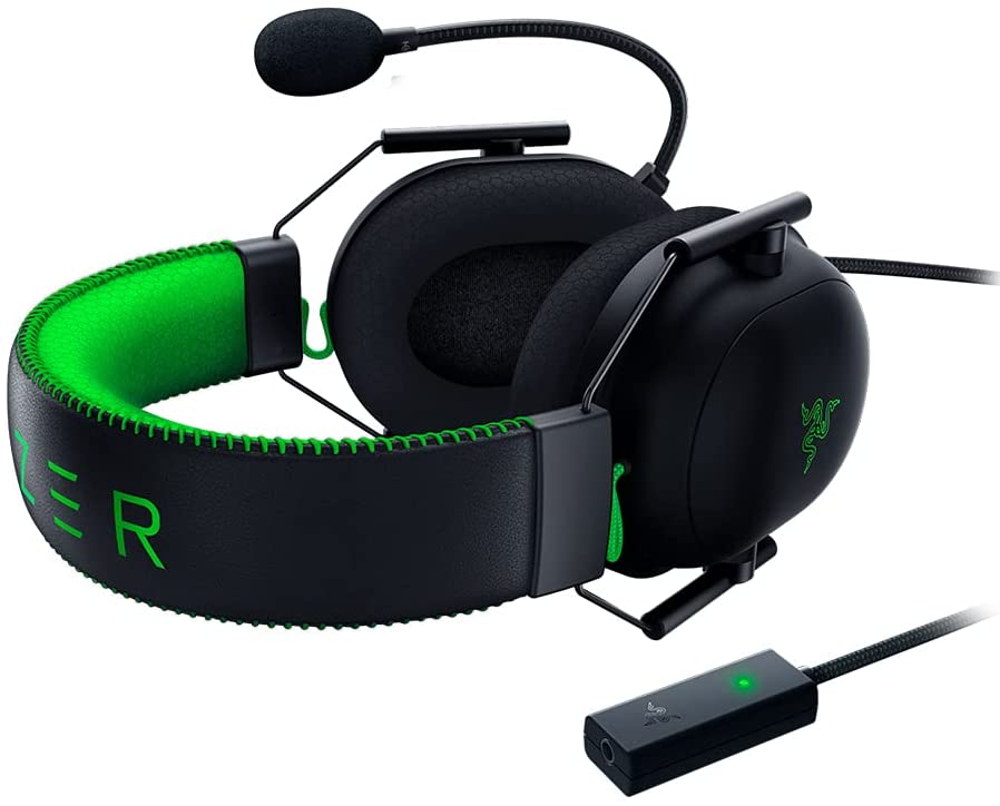 Razer BlackShark V2 Gaming Headset Virtual 7.1 Surround-Sound USB + 3.5mm Multi-Plattform Black/Green