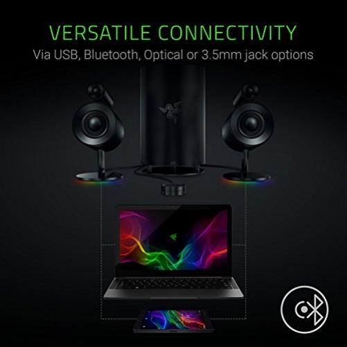 RAZER Nommo Pro 2.1 Virtual Surround Gaming Lautsprecher mit THX-Lautsprecherset