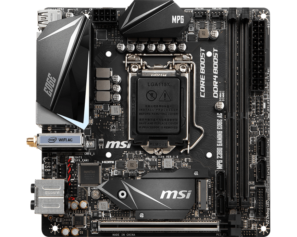 MSI MPG Z390I Gaming Edge AC Motherboard Intel Z390 LGA 1151 (Socket H4) mini ITX