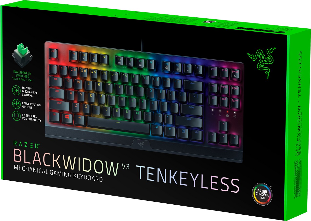 RAZER BlackWidow V3 Tenkeyless Chroma Mechanische Tastatur (GBR Layout - QWERTY)