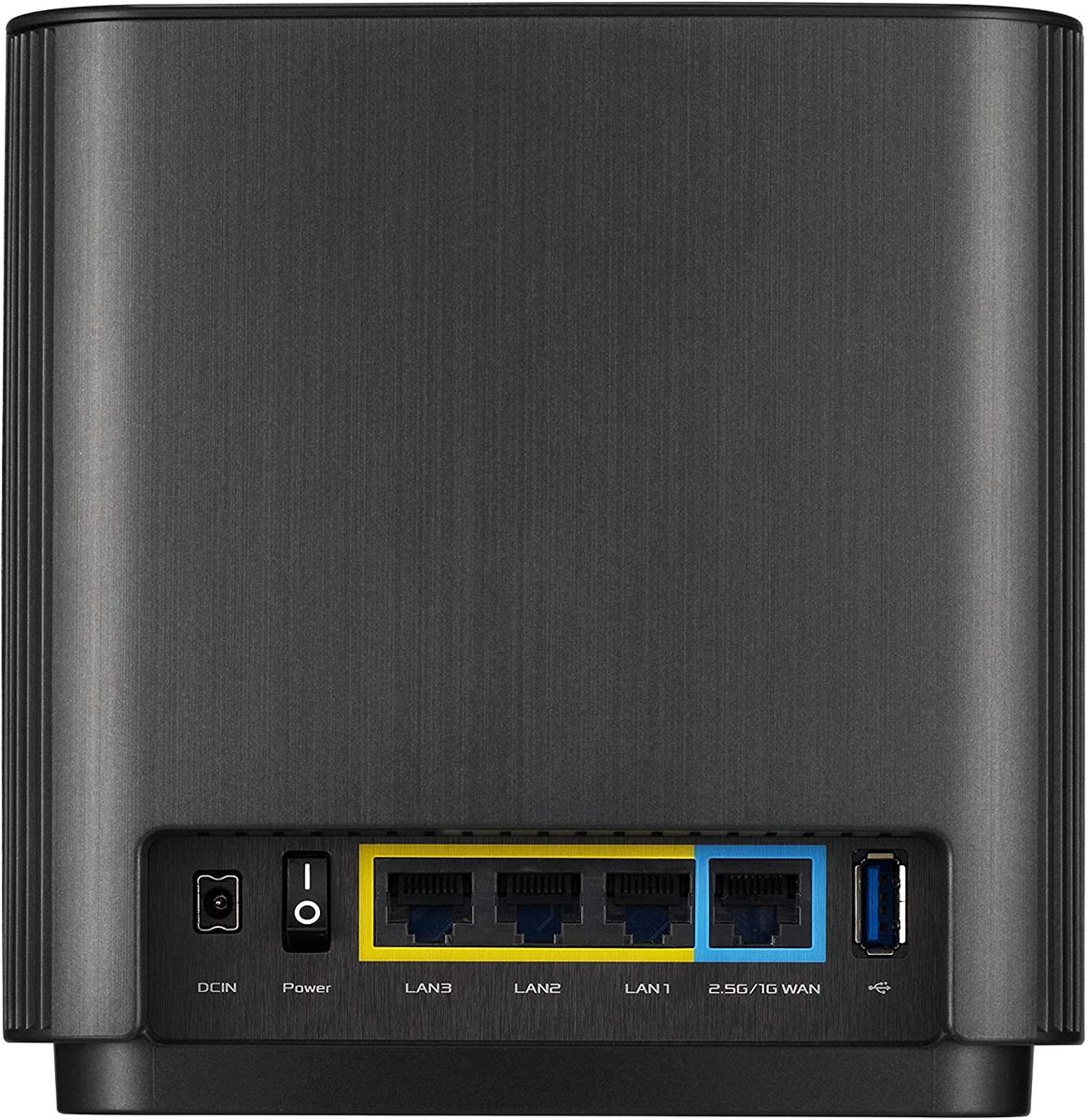 Asus ZenWiFi AX (XT8) Router (Ai Mesh WLAN System, WiFi 6 AX6600, Tri-Band, 3x Gigabit LAN, 2.5G WAN, AiProtection, USB 3.0, 160 MHz) black Tri-Band WiFi-6 1-Pack Black