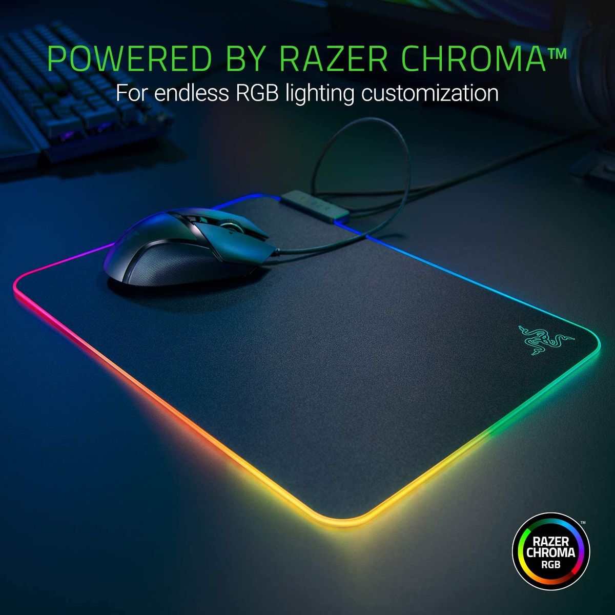 Razer Firefly V2 Gaming Mousepad Hard Chroma RGB 355x255x3mm Black