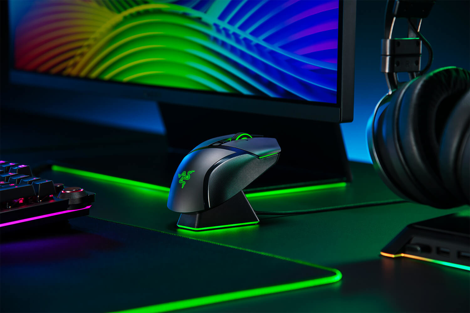 Razer Basilisk Ultimate kabellose ergonomische RGB Gaming Maus 20.000 dpi