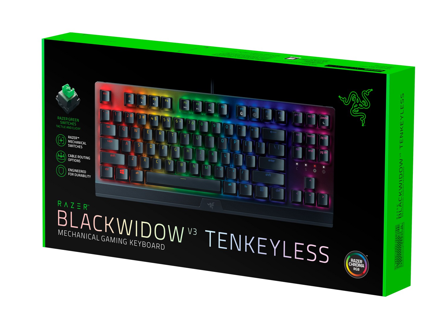 RAZER BlackWidow V3 Tenkeyless Chroma Mechanische Tastatur (ESP Layout - QWERTY)