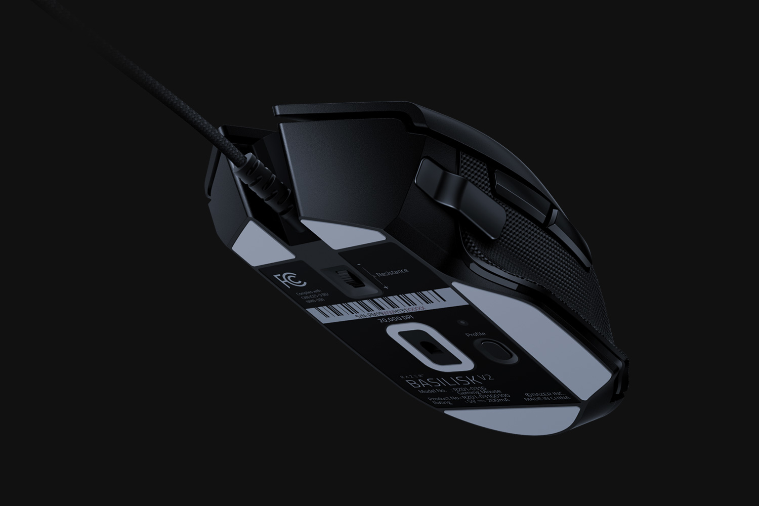 Razer Basilisk V2 Gaming Mouse 20.000 DPI Ergonomic RGB 11-Button Black