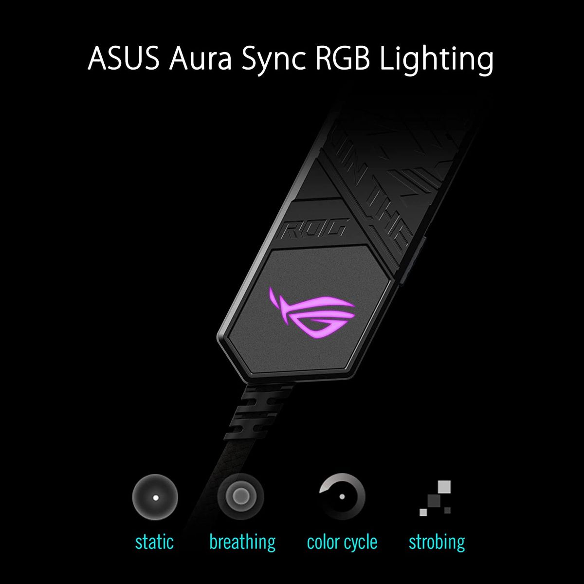 ASUS ROG Clavis USB-C Gaming DAC (ESS 9281 Quad DAC Amplifier, AI Noise Canceling Microphone, MQA Rendering, Aura Sync RGB