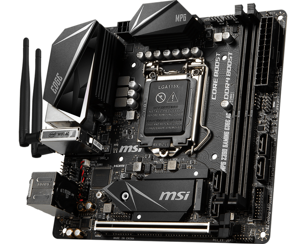 MSI MPG Z390I Gaming Edge AC Motherboard Intel Z390 LGA 1151 (Socket H4) mini ITX