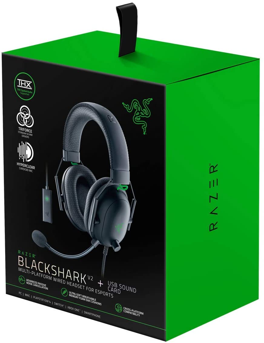 Razer Blackshark V2 Multi-Plattform THX Spatial Audio Gaming Headset schwarz