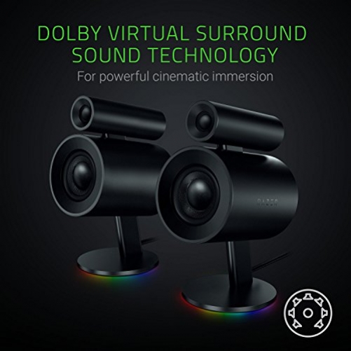 RAZER Nommo Pro 2.1 Virtual Surround Gaming Lautsprecher mit THX-Lautsprecherset