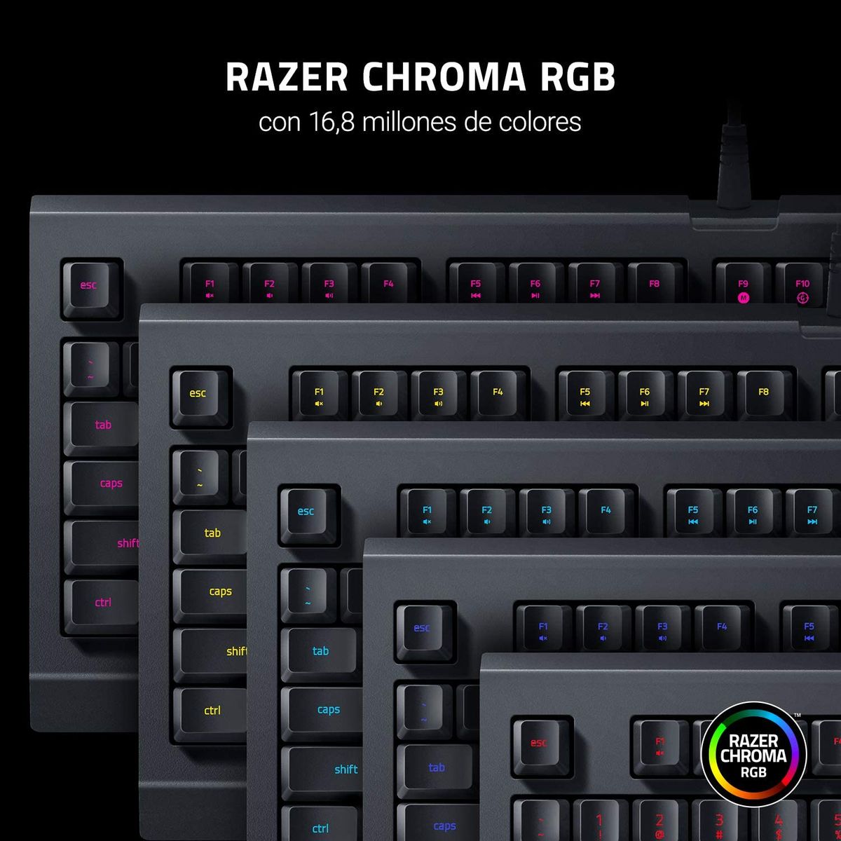 RAZER Cynosa Lite Gaming Tastatur Chroma mit Membrantasten (ESP Layout - QWERTY)